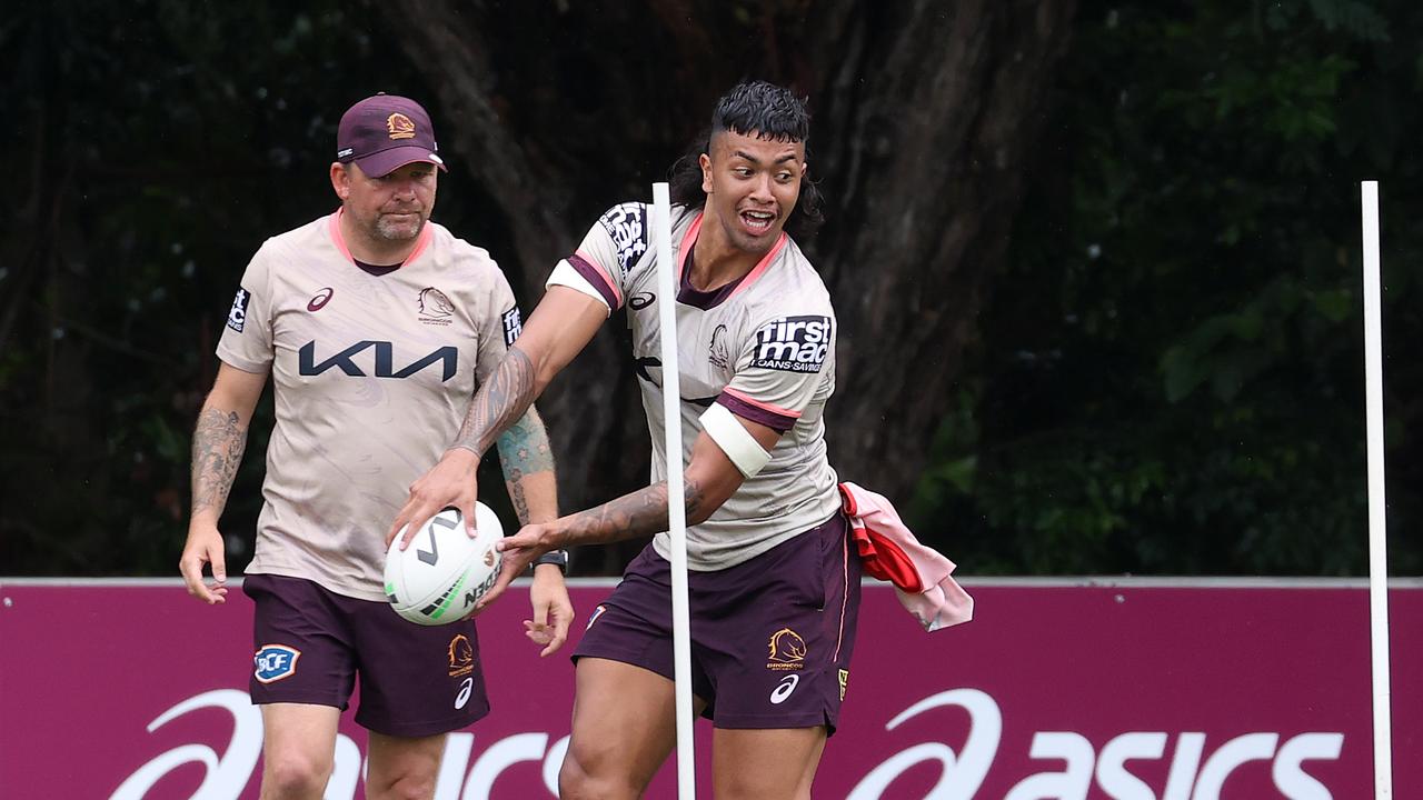 Brisbane Broncos training, Red Hill. Xavier Willison Picture: Liam Kidston