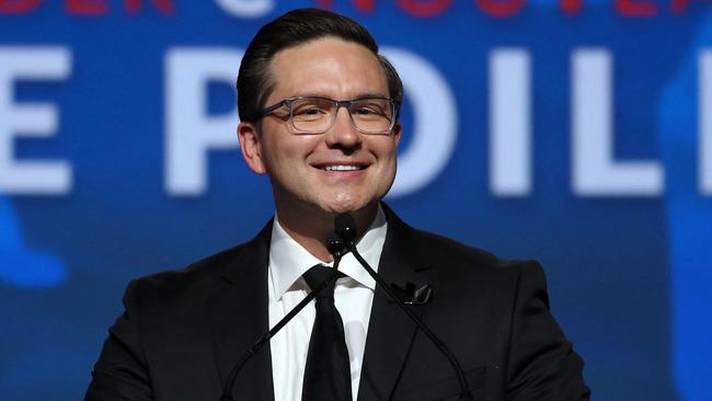 Canada's Conservative Party leader Pierre Poilievre speaks during the Conservative Party Convention at the Shaw Centre, Ottawa, 2022.