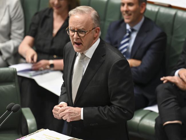 CANBERRA, AUSTRALIA, NewsWire Photos. FEBRUARY 8, 2024: Prime Minister Anthony Albanese during Question Time at Parliament House in Canberra. Picture: NCA NewsWire / Martin Ollman