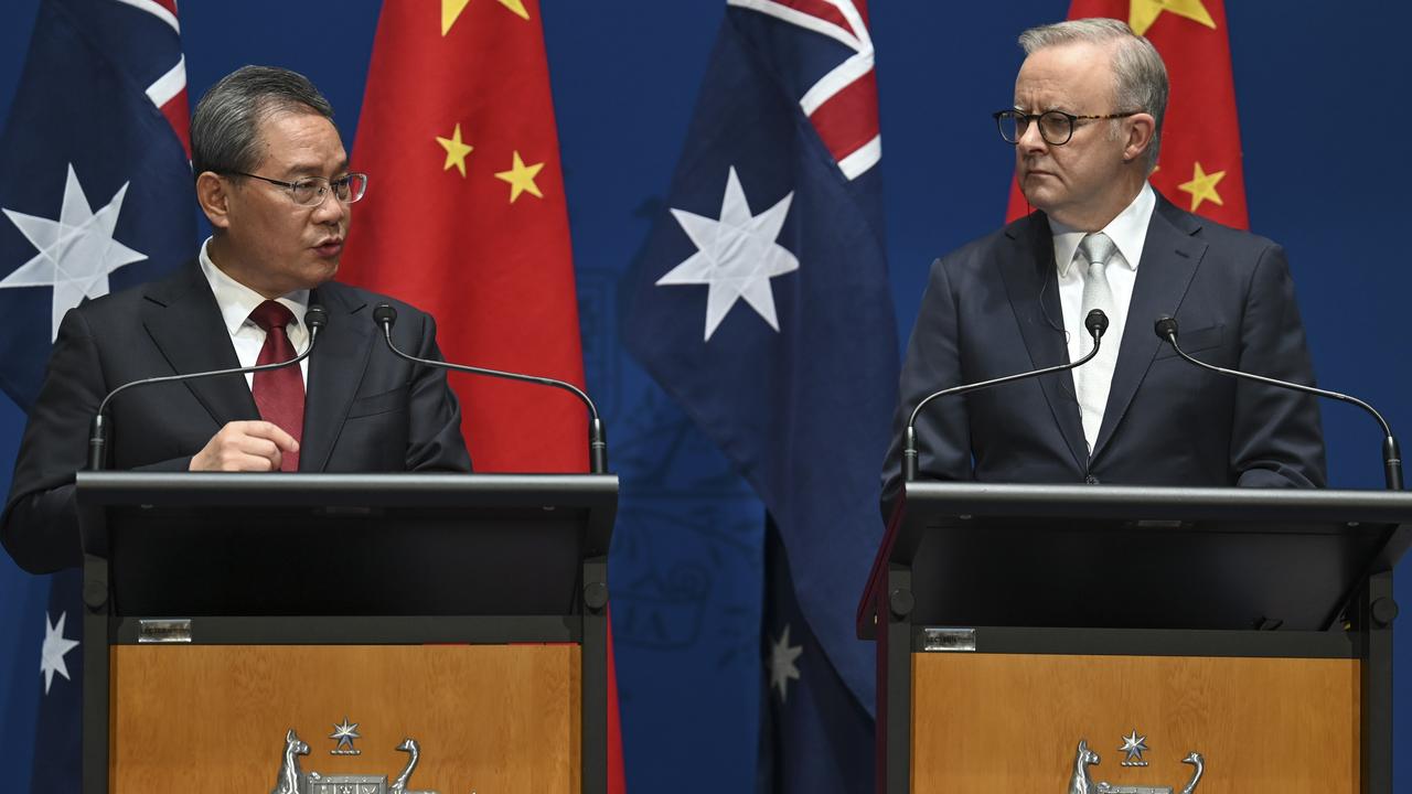 Chinese Premier Li Qiang and Prime Minister Anthony Albanese will catch up in Laos. Picture: NewsWire / Martin Ollman