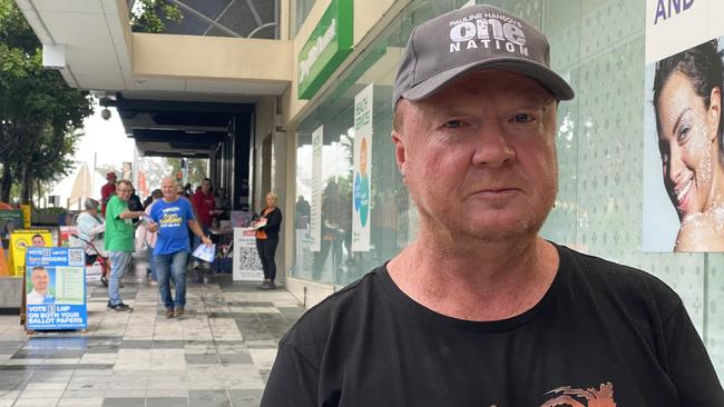 Redbank resident Craig Lewis, 54, said he voted for One Nation as Pauline Hanson was a nice woman who once offered him a job at a fish and chips shop. Picture: Jessica Baker