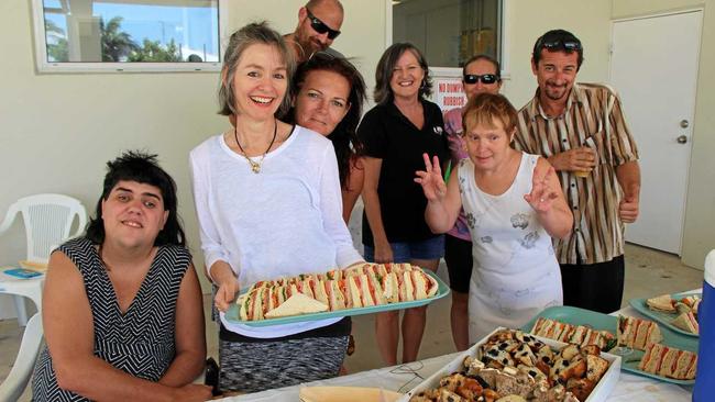 IFYS clients are treated to a free lunch courtesy of the staff at Urban Deli Cafe. Picture: Melanie Keyte