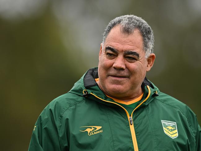 Kangaroos coach Mal Meninga has hit back at Taumalolo, insisting Australia isn’t frightened either, and his side is coming for Tonga. Picture: Getty Images