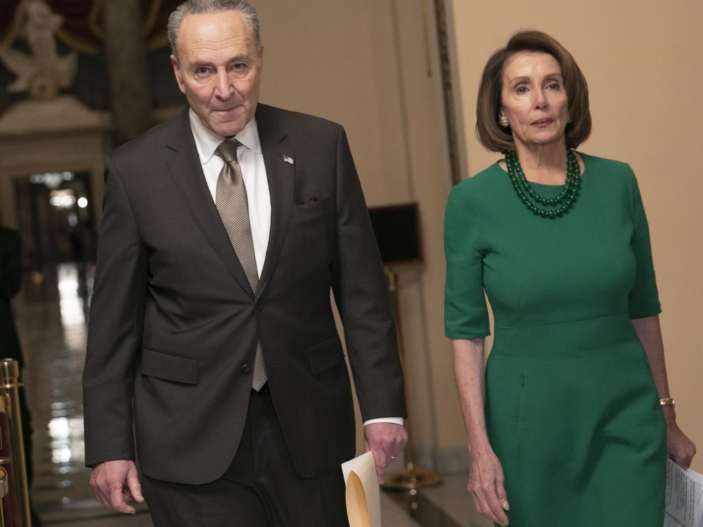 Senate Minority Leader Chuck Schumer and House Democratic Leader Nancy Pelosi have said the party will need approve the bill, which includes the border wall funding. Picture: AP Photo/J. Scott Applewhite 