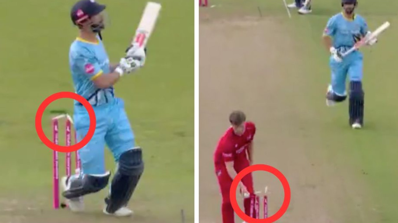 Batter gets himself out twice, given not out thanks to little-known rule