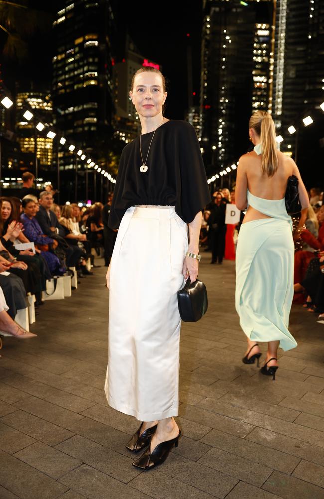 Bianca Spender at the Carla Zampatti 60th anniversary runway show, during Australian Fashion Week 2025 at the MCA Lawn in The Rocks. Picture: Jonathan Ng