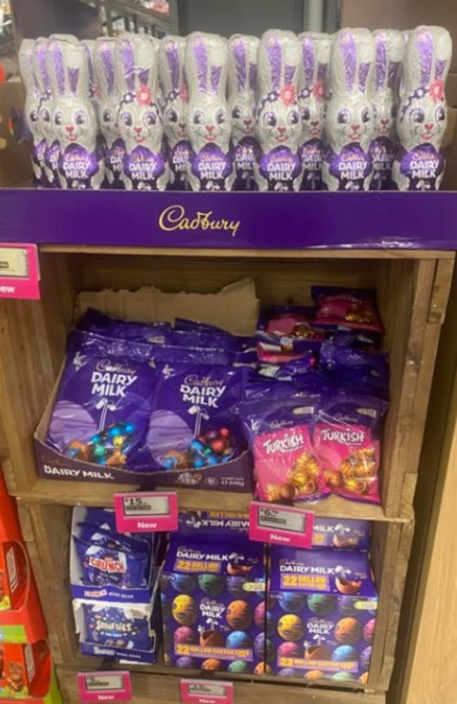 Easter eggs spotted on shelves at a Sydney Woolworths supermarket.