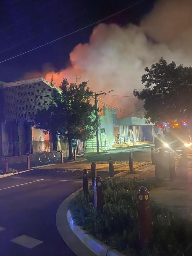 A suspicious fire has torn through the Adass Israel Synagogue on Glen Eira Rd in Ripponlea. Picture: Supplied