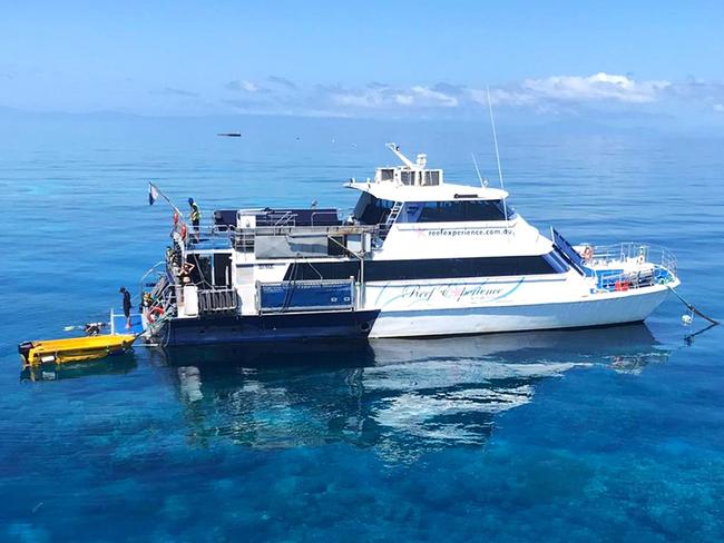 Facebook image of Reef Experience boat on the Great Barrier Reef off the coast of Cairns.