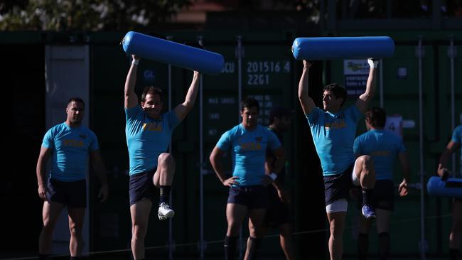 The Argentina national rugby team using the site at Daceyville to prepare for the 2019 Rugby World Cup. Picture: Brett Costello