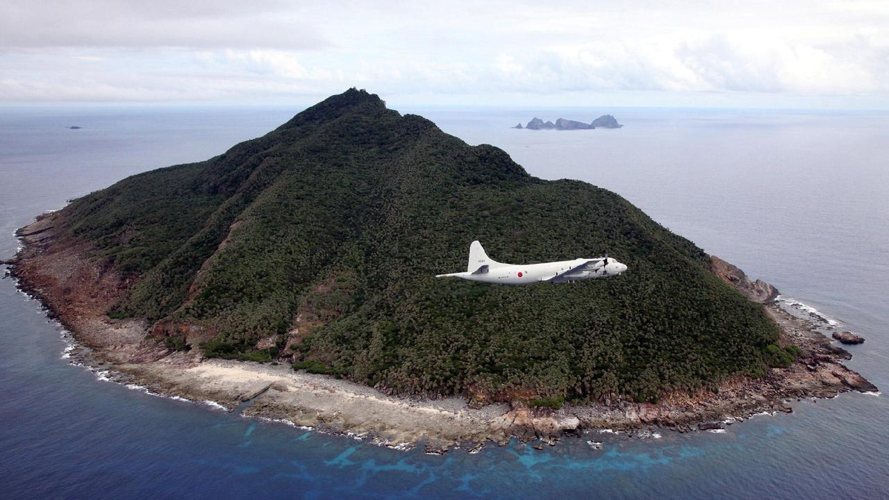 The island known as Senkaku in Japan and Diaoyu in China, in the East China Sea. Picture: STR / various sources / AFP.