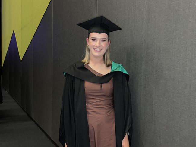 Emma Webb graduated from Australian Catholic University with a Bachelor of Teaching and a Bachelor of Exercise Science. Photo: Himangi Singh.