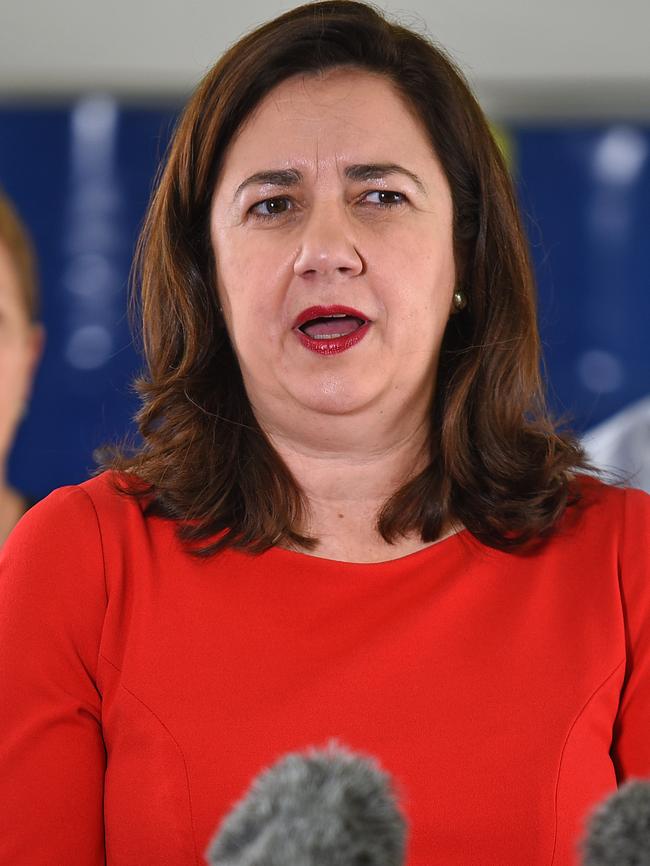 Annastacia Palaszczuk: “I know the worst phone call I have ever received as Premier was when the police commissioner rang to tell me about this tragedy”. Picture: AAP image, John Gass