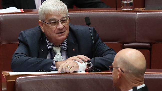 Senator Brian Burston in the Senate Chamber today. Picture: Kym Smith