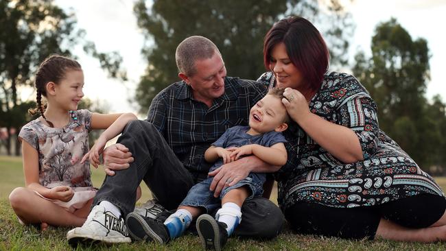 Bobby with his family: parents Barry and Elise and sister Olivia.