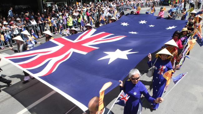 Many Australians are happy with the date of Australia Day. Picture: David Crosling
