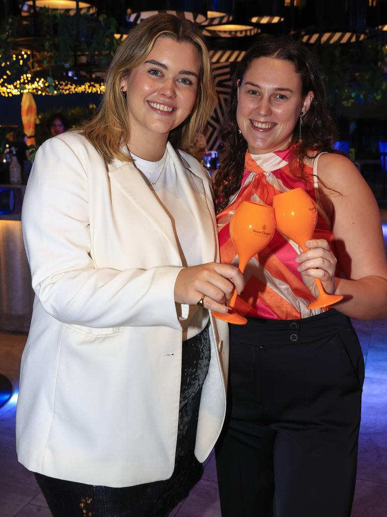 Maddy Elburn and Jemma Bourne at the WET Deck at W Brisbane. Picture: Adam Head