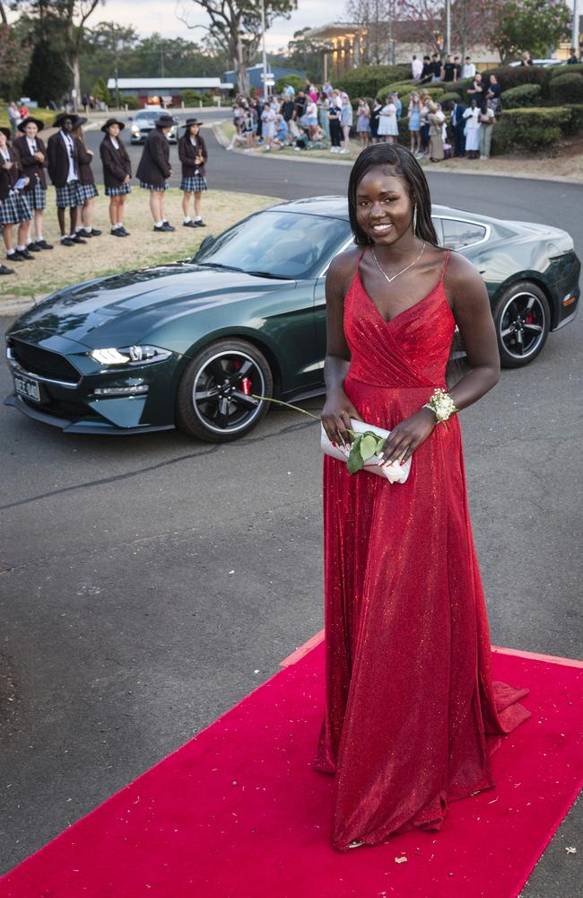 Adok Angui at Harristown State High School formal at Highfields Cultural Centre, Friday, November 17, 2023. Picture: Kevin Farmer