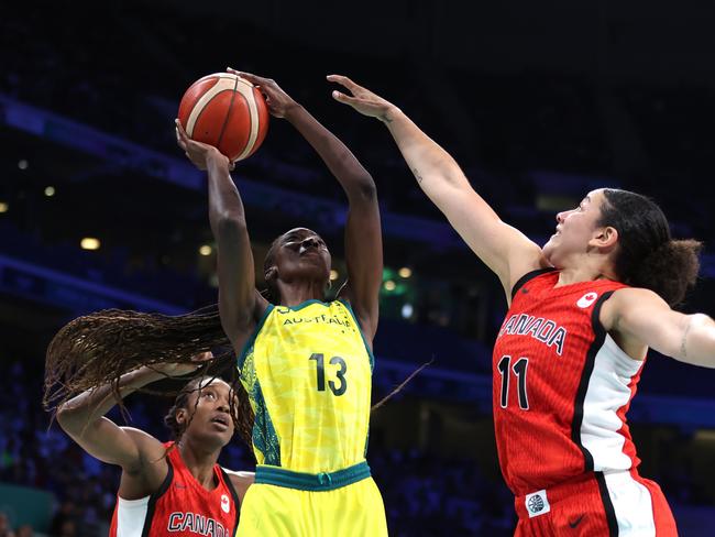 Ezi Magbegor is the future and present of the Opals. Picture: Getty Images