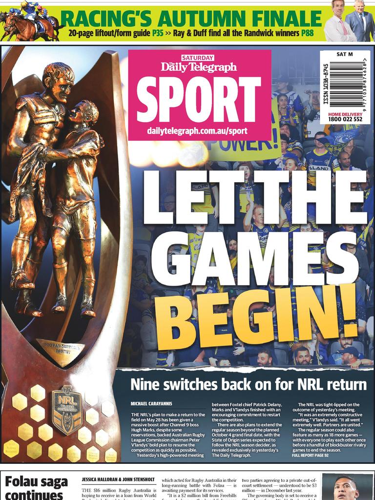 This time five years ago the NRL organised a deal to bring rugby league back after the Covid forced shutdown.