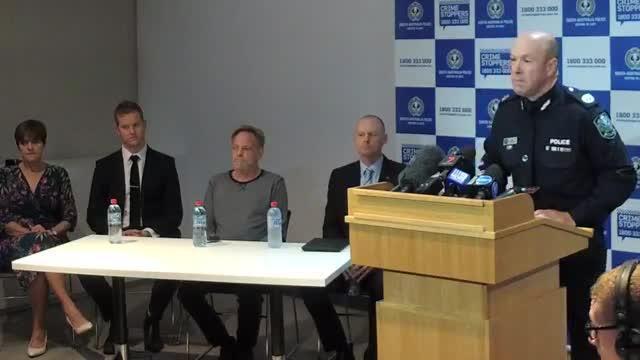 South Australia police speaking about charges against NCA bombing suspect Domenic Perre