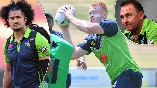 Canberra NRL coach Ricky Stuart has dropped Corey Harawira-Naera and Corey Horsburgh from his Raiders team.