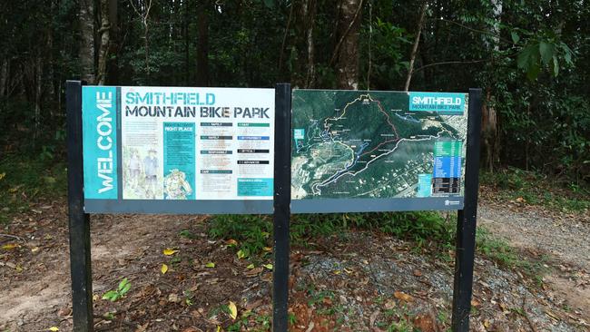 The Smithfield Mountain Bike trailhead on McGregor Rd. Picture: Peter Carruthers