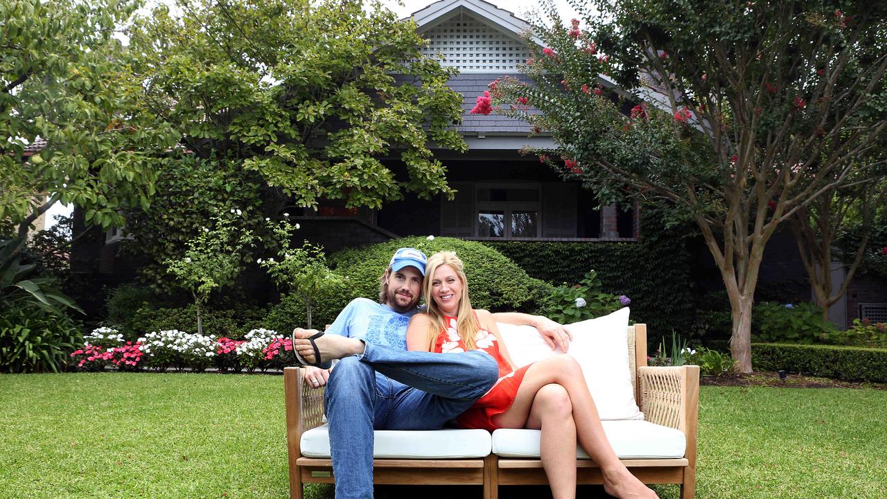 Mike and Annie Cannon-Brookes pictured at the Centennial Park property. Picture: James Croucher