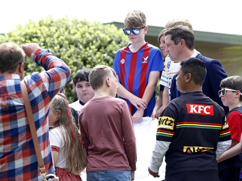 Schoolfriends and families paid their respects. Picture: Picture: NewsWire / John Appleyard