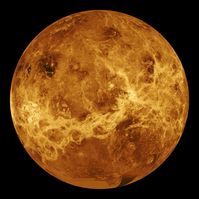 An image of Venus made using data from NASA's Magellan spacecraft and Pioneer Venus Orbiter. Picture: NASA/JPL-Caltech.