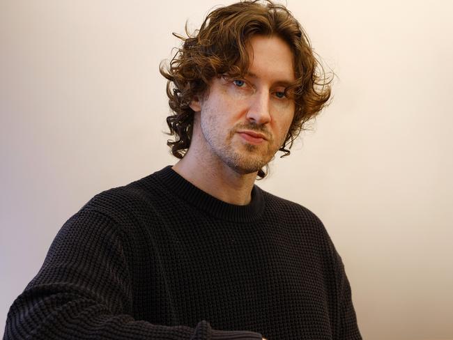 DAILY TELEGRAPH NOVEMBER 4, 2024. Singer-songwriter Dean Lewis before a performance at Apple Sydney in celebration of Aus Music Month. Picture: Jonathan Ng