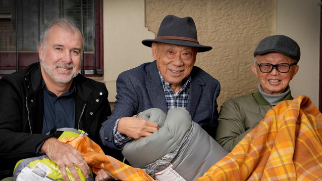 Blanket Appeal - A generous $10,000 donation from the Australian Chinese Medical Association Foundation has bolstered this year's Blanket Appeal. Head of The Advertiser Foundation, Dan Demaria,(L) with the Medical Association FoundationÃs Dr Francis Ghan (C) and Dr Kwong Han (R). 28 June 2024. Picture: Dean Martin