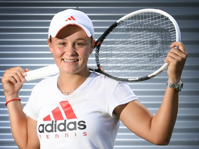 Ashleigh Barty as a teen tennis champ. Picture: Rob Williams/The Queensland Times