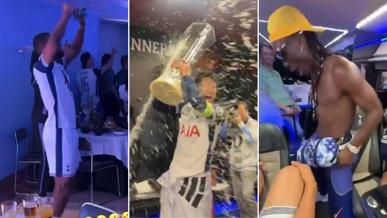 Watch: Inside Spurs’ wild 3am celebrations