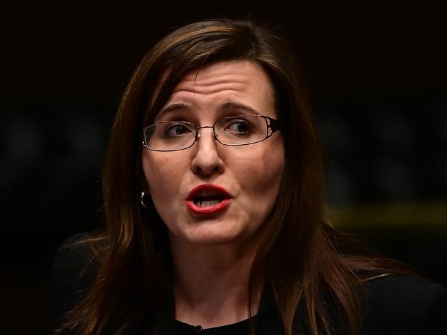 Member for Bankstown Tania Mihailuk speaks on legislation relating to the COVID-19 pandemic at the Parliament of New South Wales in Sydney, Tuesday, May 12, 2020. (AAP Image/Joel Carrett) NO ARCHIVING