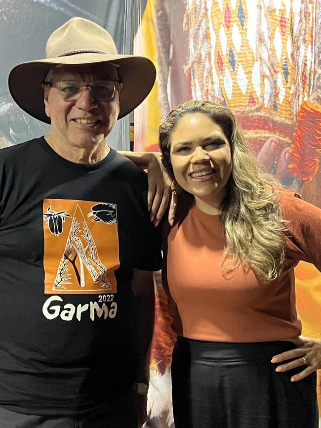 Nyunggai Warren Mundine and Senator Jacinta Nampijinpa Price in 2022. Picture: Twitter