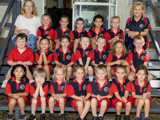 Alligator Creek State School Prep R Back Row: Mrs Roberts, Liberty Strack, Kaylee Coyne, Brady Andersen, Tevin Howland, Sullivan Pennefather, Mrs Lawson Middle Row: Harry Nancarrow, Georgina Beck, Darby Little, Arlo Carroll, Parker Reid, Carter Bettridge, Noah McLiesh Front Row: Emmalee Smith, Jensen Adams, Marlee Ison, Dakota Hildebrand, Izaiah Ross, Madelyn Virgona, Kadence Ball. Picture: Michaela Harlow