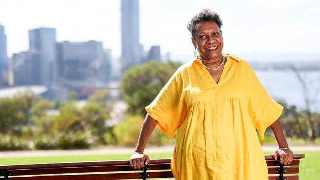 Artist Gail Mabo, whose father Eddie Koiki Mabo led the High Court case that resulted in the native title laws, helped launch the Mabo Centre. Picture: Colin Murty