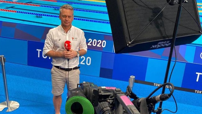 Nathan Templeton getting ready for a live cross to Sunrise. Source: Supplied