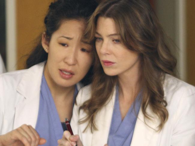 Actress Sandra Oh and actress Ellen Pompeo in scene from tv series 'Grey's Anatomy' - /May /2007