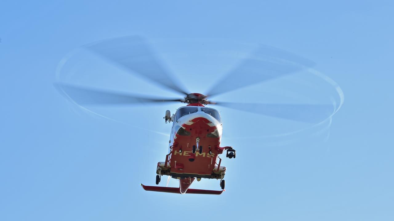 An Ambulance Victoria HEMS Air Ambulance has been sent to Queenscliff after a water incident. Picture: Stephen Harman