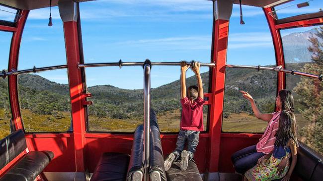 An artist’s impressions of a Cradle Mountain cable car. Picture: Cumulus Studio
