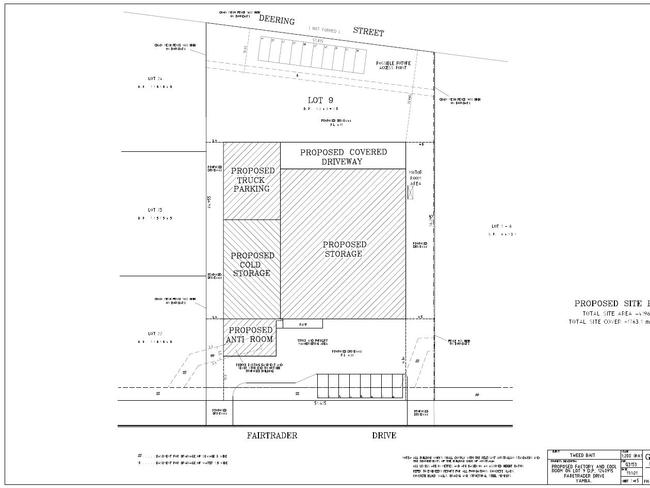 Plans for DA2021/0055 show several cold storage areas for the proposed processing facility.