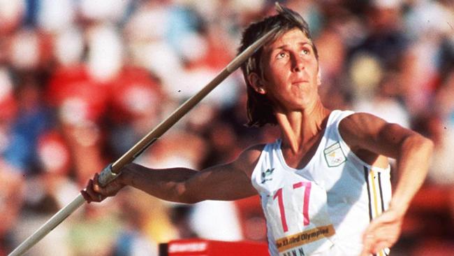 Glynis Nunn at the Olympic Games in Los Angeles in 1984.