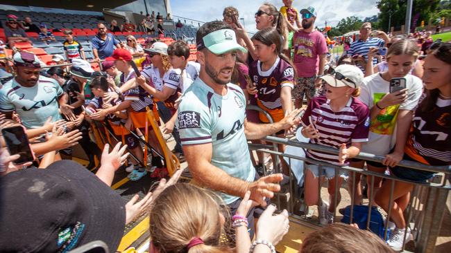 Entering the grounds – Broncos Fan Day at the Clive Berghofer Stadium, Toowoomba. 15th February 2025; pic David Martinelli