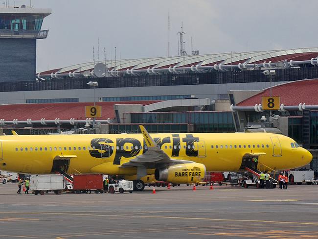 Chaos erupted at a Florida airport after Spirit Airlines cancelled multiple flights. Picture: Supplied