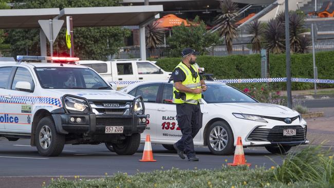 Scene of assault on elderly man outside Grand Central. Picture: Nev Madsen.