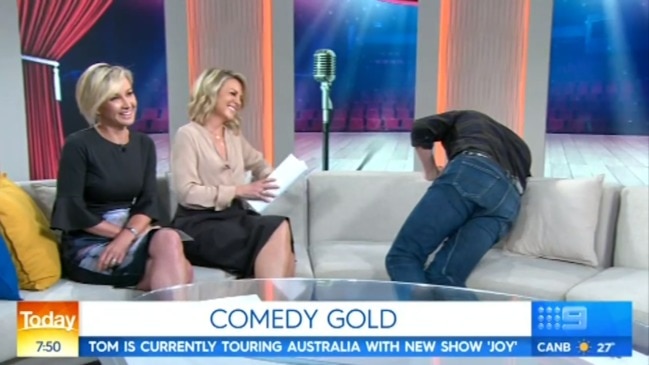 Tom Gleeson jokes about Karl Stefanovic on Today (Channel 9)