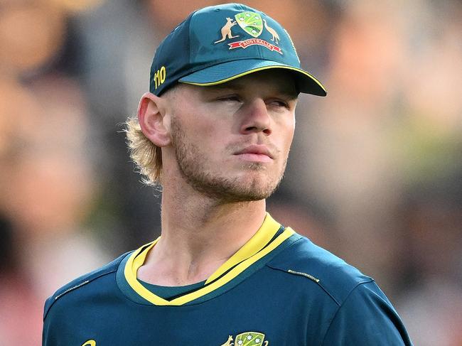 HOBART, AUSTRALIA - NOVEMBER 18: Jake Fraser-McGurk of Australia looks on during game three of the Men's T20 International match series between Australia and Pakistan at Bellerive Oval on November 18, 2024 in Hobart, Australia. (Photo by Steve Bell/Getty Images)