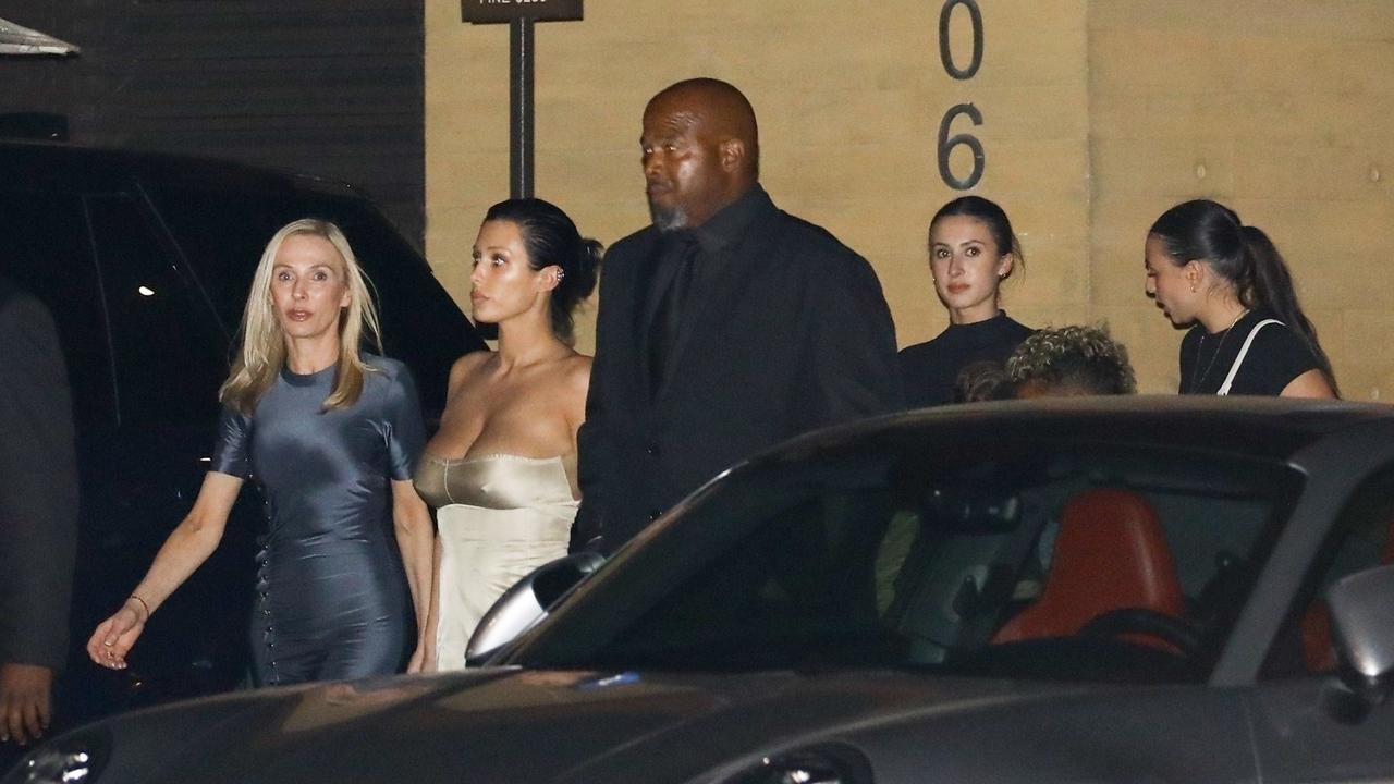 Bianca was joined by step children, Saint, eight, Chicago, six, and Psalm, five, who West shares with ex-wife Kim Kardashian. Picture: Backgrid